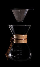 Load image into Gallery viewer, Chemex glass coffee maker/dripper with Paperless V-60 Filter by Smith+Canon
