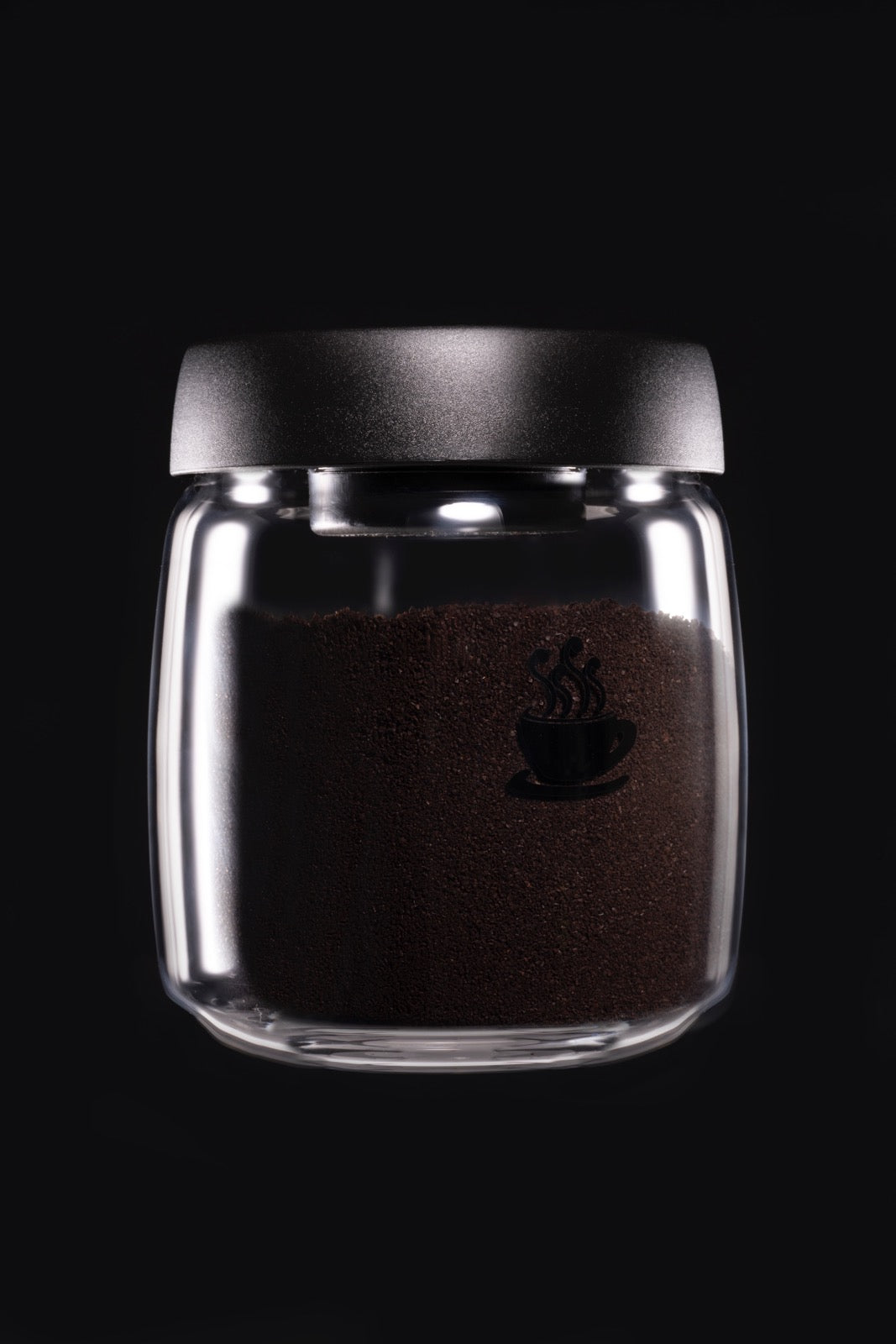 Coffee Storage Container|22.5 Fl oz (12oz beans)|Essential Coffee Accessories, Clear Vacuum-Sealed, Air Expelled