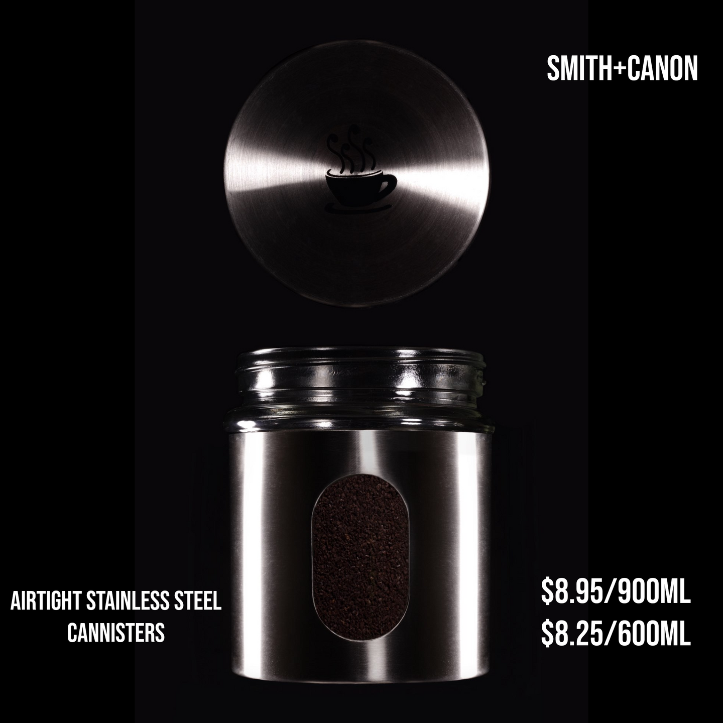 Airtight Stainless Steel Coffee Canister